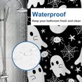 thumbnail image 4 of Halloween Shower Curtain, Cute Ghosts Polyester Fabric Bathroom Decor Curtain, Machine Washable Waterproof, Halloween Holiday Gift for Women Men, 72 x 72 Inches, 4 of 7