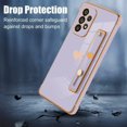 thumbnail image 3 of Compatible with Samsung Galaxy A53 5G Case Love Heart Plating Wristband Luxury Elegant Case Camera Protector Soft TPU Kickstand Protective Corner Back Cover Galaxy A53 5G Case -Purple, 3 of 11