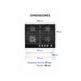 thumbnail image 5 of Parrilla a gas empotrable Maxims 4 quemadores vidrio templado negro, 5 of 5