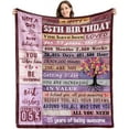 thumbnail image 1 of LHSHID 55th Birthday Gift for Women Blanket 55th Birthday Decorations for Women Birthday Gifts for Women Her Wife Soft Cozy Throw Blanket 30"x40", 1 of 7