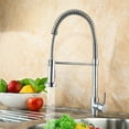 thumbnail image 1 of 17inch Single Handle Pull Down Spring Sprayer Kitchen Faucet in Matte Silver, 1 of 10