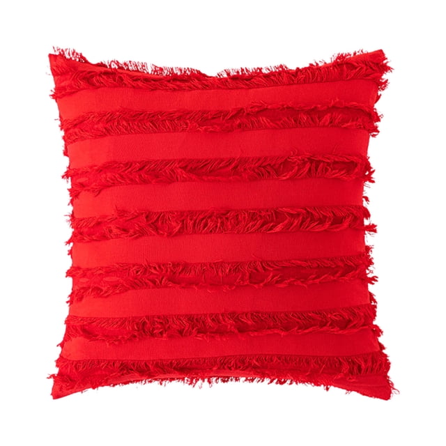 Sofa Vama Ropa de Cama Funda de almohada con borlas, moderna, de color sólido, para respaldo de cojín for Navideño