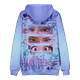 thumbnail image 3 of Moonsky Sudadera con capucha y cordón HUNTRX, estampado de grupo de chicas coreanas, jersey corto, suave y cómodo, top de manga larga para primavera y otoño. Azul claro 110, 3 of 4