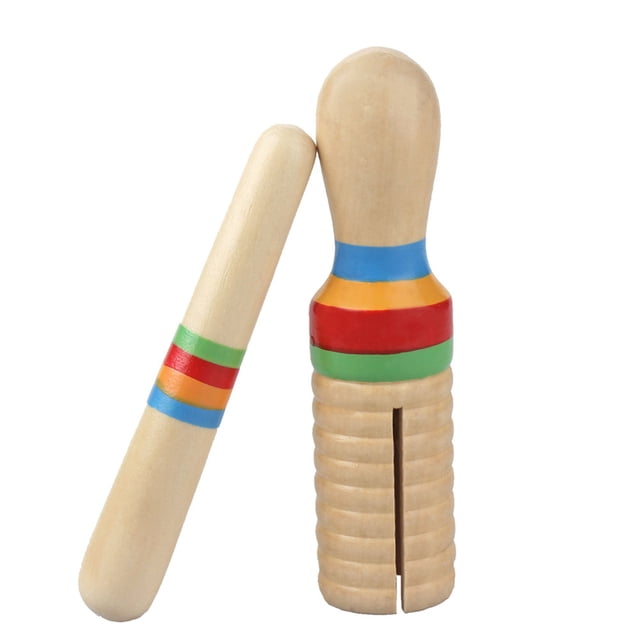 OUNONA Wooden Percussion Sound Tube Single Threaded Rhythm With Mallet For Early Education Development And Creativity