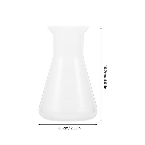 SOPOTUTU 6-Piece Plastic Chemistry Flask Set Transparent PP Material for Easy Mixing and Blending Laboratory Use