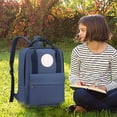 thumbnail image 5 of YIMWNYI Lightweight Canvas Backpack, Vintage Casual Travel Bag with Multiple Pockets, Adjustable Padded Shoulder Straps, Compact and Practical for Daily Use, Ideal for Office, Travel, 5 of 5