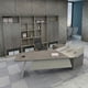 thumbnail image 2 of Creative Irregular Boss Work Desk Fashion Creative Manager Boss Desks Table Chair Bookcase Set Modern Office Furniture My Lux Decor Round, 2 of 12