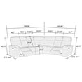 thumbnail image 3 of MofitHome, Zariah Modern Reclining Sectional, Living Room, Dark Grey, High-Density Foam Cushions, Manual Recliners, Adjustable Headrests, Sleek Contemporary Design., 3 of 8