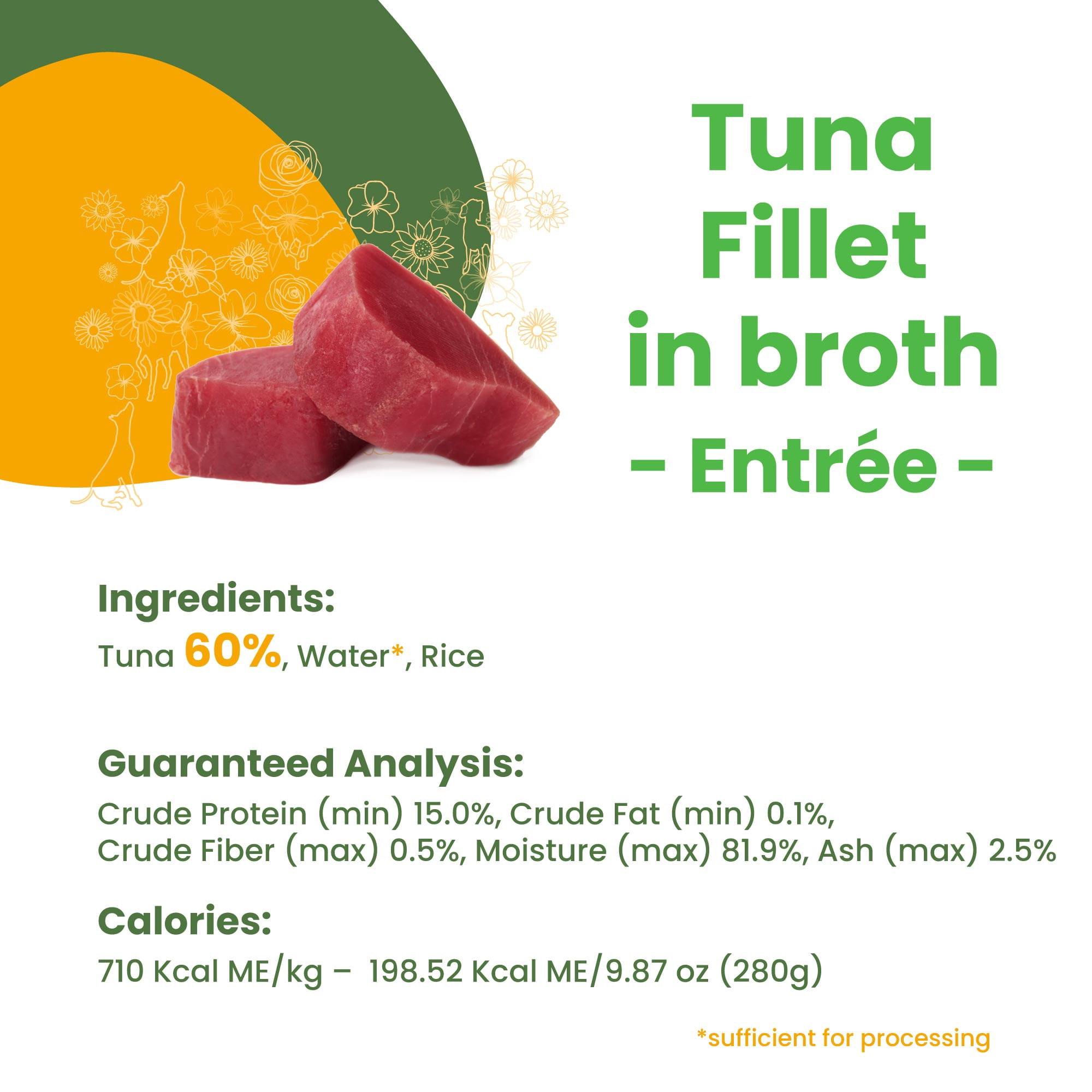 Almo Nature: HQS Natural Dog 12 Pack: Tuna Fillet In Broth Entrée - 9.87oz Cans, Supplemental Dog Canned Wet Food, Limited Ingredient