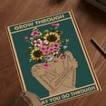 thumbnail image 4 of LOLUIS Inspirational Vintage Mental Health Awareness Wall Art, Counseling Therapy Positive Office Decor, Grow Through What You Go Through Poster DS1, 4 of 5