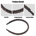 thumbnail image 4 of Unique Bargains 1pc Faux Crystal Headband Women Hairband Hair Accessories 0.59 Inch Wide Champagne Black, 4 of 7