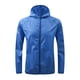 thumbnail image 1 of Chaqueta impermeable PRINxy para mujer, impermeable, transpirable, cortavientos, larga, ligera, con capucha, parka impermeable para mujer, chaqueta para exteriores, azul lluvia, XL, 1 of 8