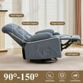 thumbnail image 5 of JONPONY Oversized Massage Swivel Recliner Chair with 4-Point 3D Kneading Massage and Heat for Living Room with Rocking Function 2 Cup Holders, USB Charge Port，Blue, 5 of 8