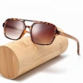 thumbnail image 2 of Men's Sunglasses Stylish and Durable Wood Frame Sunglasses for Outdoor Activities Protect Your Eyes UV Rays, 2 of 5