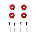 thumbnail image 1 of Traxxas Rustler 1:10 Aluminum Alloy 12mm Wheel Hex Hop Up Upgrade, Red by Atomik RC - Replaces Traxxas Part 1654, 1 of 1