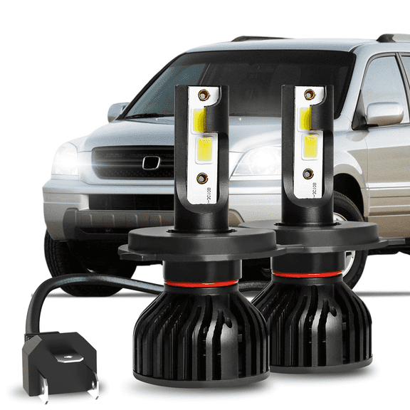 OBNDVU For HONDA Pilot 2003 2004 2005 6000K White LED Headlight Bulb High/Low Beam 2X