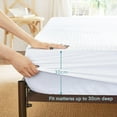 thumbnail image 3 of Protege Matelas 140x200 Cm - Drap Housse Surmatelas Rafraichissant, Alèse Matelas De Refroidissement Pour L'été Souple Et Sileieux Et Respirant Pour Lit, Bla, Bonnet 30cm-Bla Pur-140 X 200, 3 of 8