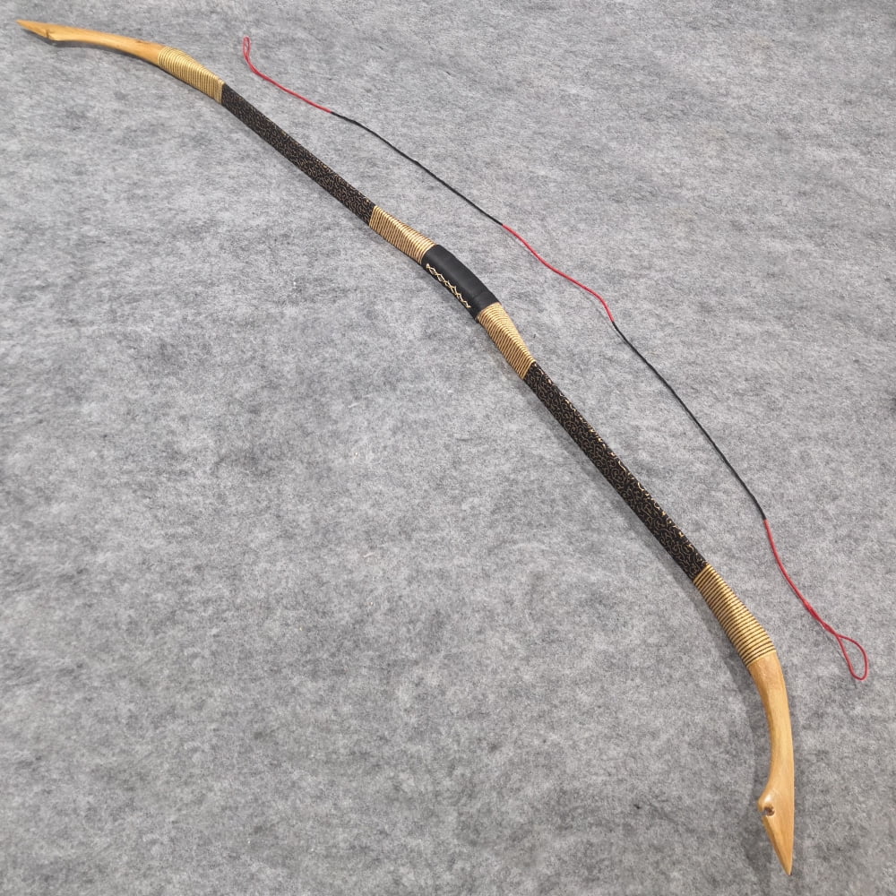 AME Longbow and Arrow Set for Adults Traditional Recurve Bow Mongolian Horse Bow Handmade LongBow Horsebow with Archery Accessories for Shooting Target Practice（40lbs）