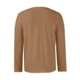 thumbnail image 4 of Fabrcox Fall Spring S-3xl Plus Size T Shirts for Man Crewneck Solid Color Trendy Long Sleeve Basic Tee Casual Lightweight Pullover T-Shirt Brown 3XL, 4 of 4