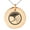 Rose, variant on Stainless Steel Yin Yang Ginkgo Leaves Kamon Crest Engraved Small Medallion Circle Charm Pendant Necklace