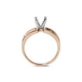 thumbnail image 3 of 14K Rose Gold Ring Modern Engagement Ring Setting Split Shank Semi Mount, 3 of 3