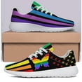 thumbnail image 6 of Unisex Rainbow Sneakers, LGBT Shoes for Men Women Lightweight Breathable Running Shoes White Size 10.5, 6 of 7