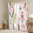 thumbnail image 3 of Feelyou Kawaii Pink Nutcracker Blackout Curtains Set of 2 (52x84 Each), Christmas Princess Bowknot Window Curtains, Teen Kid Child Curtains and Drapes, Blackout Curtains Home Decor, 3 of 6