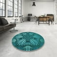 thumbnail image 3 of Ahgly Company Indoor Rectangle Patterned Dark Turquoise Green Area Rugs, 2' x 5', 3 of 6