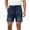 Dark Blue, variant on Men's Elastic Waist Denim Cargo Shorts, Patch Pocket Washed Jean Shorts for Daily Outdoor Casual Wear