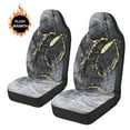 thumbnail image 7 of Garronmavis Fuzzy Car Seat Covers Plush Car Seat Cover 2 Piece Polyester Easy Clean Cars Seats Covers Marble Flower Paw, 7 of 7