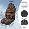 thumbnail image 7 of Uorisanigo Car Seat Covers Front Seats Only Set of 2, Soft Plush Ethnic Geometric Aztec Tribal Car Seat Cushions, Universal Auto Bucket Seats Covers Fit Trucks Vans SUVs Sedans, 7 of 7