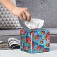 thumbnail image 6 of Naloa Cute Strawberry Flower Pot Tissue Box Cover Leather Tissue Holder Square Facial Tissue Case for Bathroom, Vanity Countertop, Tabletop, Car, 6 of 7