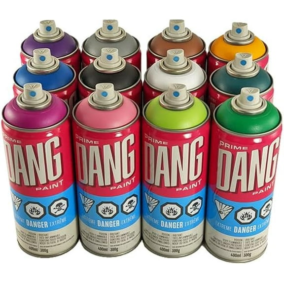 DANG Prime 400ml Mural Spray Paint kit - Complementary Colors Main Kit II Secondary Set of 12