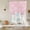 Pink, variant on Dandelion Flowers Tie Up Curtains for Windows, Adjustable Balloon Window Shades, Rustic Farmhouse Floral Yellow Kitchen Window Treatments Farmhouse Short Curtains with Rod Pocket 42"x45"