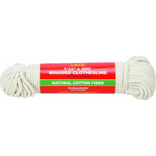 Do it Best 646547 - Braid Clothesline - Durable Cotton 7x200', Heavy Duty Clothesline