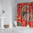 thumbnail image 2 of Elegant Paisley Boho Curtain 72x72 Inches, Quick-Drying Polyester with Plastic Rings, Vintage Floral Chic Design, 2 of 5