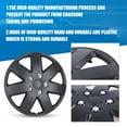 thumbnail image 7 of 4Pcs/set Wheel Rims Cover Hubcaps ,16 Inch Universal Snap On Car Truck SUV Wheel Covers PP Material （16-Inch, Black Matte), 7 of 7