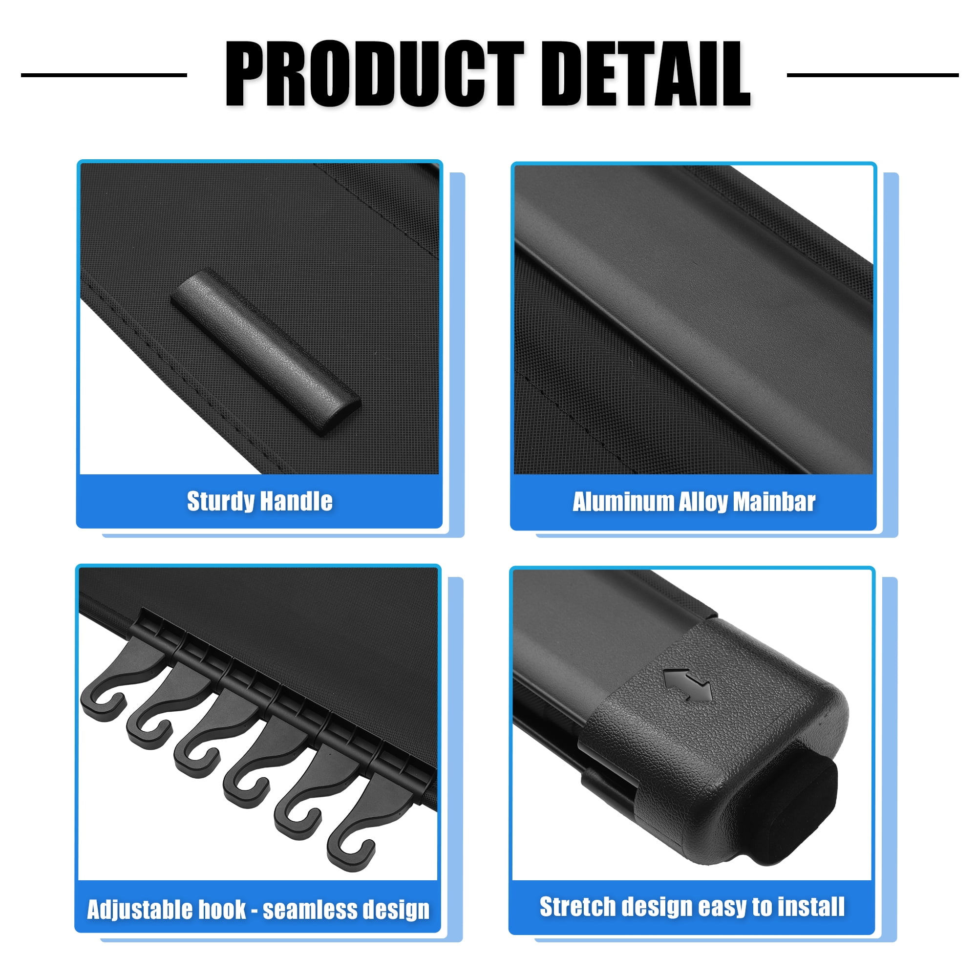 Unique Bargains Cargo Cover Rear Trunk Shield Shade Fit for Honda CRV 2007-2011 Black