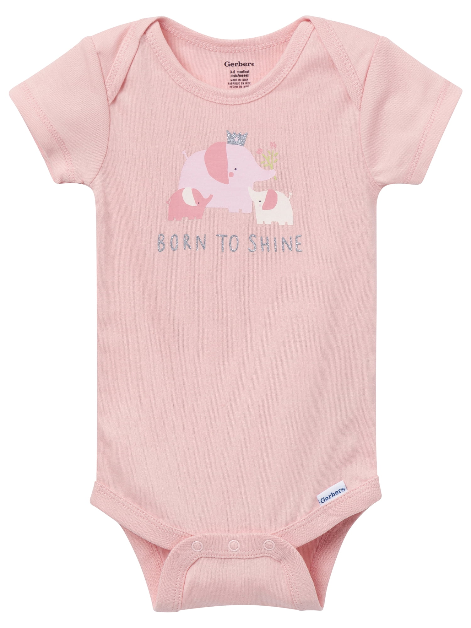 Gerber Gender Neutral Short Sleeve Onesies, 6-Pack, Sizes Newborn - 18 Months