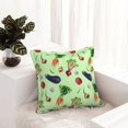 thumbnail image 5 of Faux Leather Throw Pillow Covers, Eggplant chilies onion garlic Decorative Pillow Covers for Couch Sofa Bed Living Room Home Garden, Pillow Cases with Invisible Zipper, 5 of 6