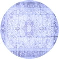 thumbnail image 1 of Ahgly Company Machine Washable Indoor Round Persian Blue Traditional Area Rugs, 7' Round, 1 of 4
