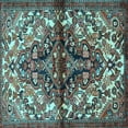 thumbnail image 1 of Ahgly Company Indoor Square Persian Light Blue Traditional Area Rugs, 5' Square, 1 of 4