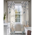 thumbnail image 4 of Blue Beige Coastal Sheer Curtains 63 Inch Length 2 Panels Set for Living Room/Bedroom, Beach Starfish Summer Eucalyptus Rustic Kitchen Curtains Grommet Semi-Sheer Curtains Window Treatments 42"x63"x2, 4 of 7