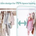 thumbnail image 4 of HOUSE DAY 11 Inch Children's Hanger Space Saving 20 Pack for Kids, Non Slip Baby Clothes Hangers for Closet, Premium Baby Velvet Hangers on Baby Organization, White, 4 of 7