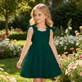 thumbnail image 3 of Vividxx Girls Summer Dress Printed Tie Strap Dress For Tweens Lightweight With Cute Pattern Fashion Vacation, 3 of 3