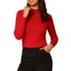 thumbnail image 1 of BLUSA DE MANGA LARGA DE CUELLO ALTO PARA MUJERES INSPIRADA CHIC TALLA 2XL ROJA, 1 of 6