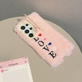 thumbnail image 2 of Fuzzy Fluffy Hearts Case Compatible with Samsung Galaxy S24 Ultra - Cute Furry Plush Faux Fur Heart Print Phone Cases for Girls Women Winter Warm Soft Back Cover with Camera Cover Kickstand, Pink, 2 of 10