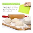 thumbnail image 5 of Raspador de plástico flexible, cortador de masa apto para alimentos, herramienta multiusos antiadherente, apto para lavavajillas, fácil limpieza, diseño portátil para hornear sin problemas, 2 piezas, 5 of 5