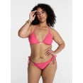 thumbnail image 2 of Hot Girl Summer by Megan Thee Stallion Women’s and Women's Plus Bubblegum Hottie Shell Triangle Bikini Top, Sizes XS-3X, 2 of 6