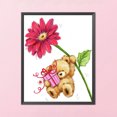 thumbnail image 3 of Cuadros Decorativos Kits de bordado impresos de oso de peluche DIY de 11CT de punto de cruz completo (09 40x50cm) Wdftyju embutido en tela, 3 of 9
